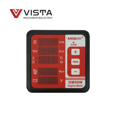 China Multi Functional Electronic Digital Meter GM50W Oil Pressure Display Meter 100mm*100mm*77mm for sale