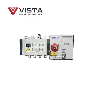 China Stable and reliable ATS 100A 3P 4P 4 poles generator inverter power double supply factory quality automatic switch for sale