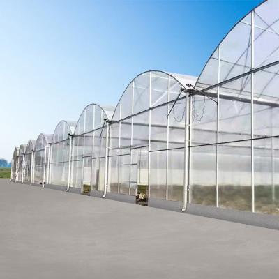 China Landwirtschaftliches Bauernhof Multispan-Polycarbonat täfelt Gewächshaus mit dem Schattieren des Systems zu verkaufen