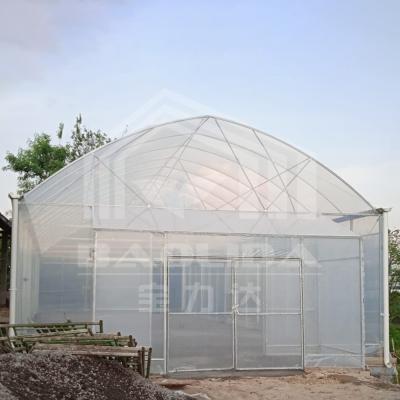 China Round Arch Side Ventilation Plastic Tunnel Greenhouse Trade Single-span Strawberry Greenhouse for sale