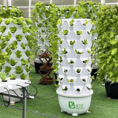 中国 65L 8 Layer 64 Holes Automatic Hydroponic Growing Tower 販売のため