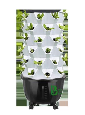 China 65L 6 Layer 48 Plant Holes Hydroponic Tower Drip System Customize The Layer Number for Efficiency zu verkaufen