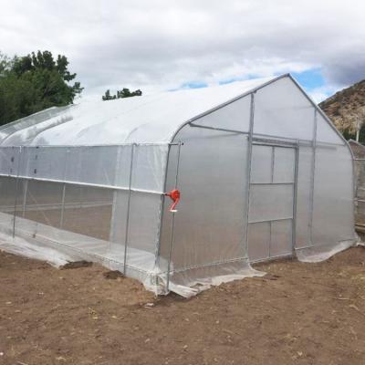 China Invernadero plástico del arco de polietileno de la película túnel de un solo tramo de la calabaza los 6m del alto para el crecimiento de las plantas en venta