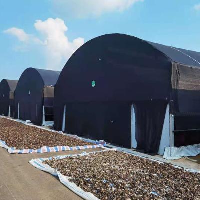 China Geschütztes Bogen-Pilz-Polytunnel-UVgewächshaus zu verkaufen