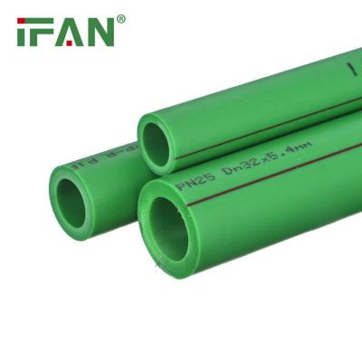 China Water Supply Ifan Ppr Water Pipe 20-160mm Green Color Pn12.5 Plastic Tubes Plumbing Ppr Pipes for sale