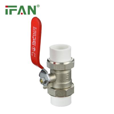 China Pipe Lines Connect IFAN China Factory Low Price Green PPR Pipe Fittings Plastic Valve 20 - 110MM PPR Valve PN25 Customized for sale