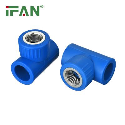 China Pipe Lines Connect Blue PPR Pipe Fittings from IFAN China Factory 20 - 110MM PN25 Customized PPR Fittings for Water Pipe for sale