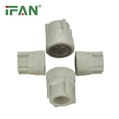 China Pipe Lines Connect IFAN Manufacture Give PPR Water Pipe Fitting Brass Insert Female Socket PPR Fittings for sale