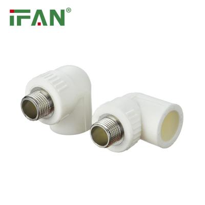 China Pipe Lines Connect IFAN High Level Factory Wholesale PPR Pipe Fit White Color 20mm-63mm PPR Female Elbow for sale