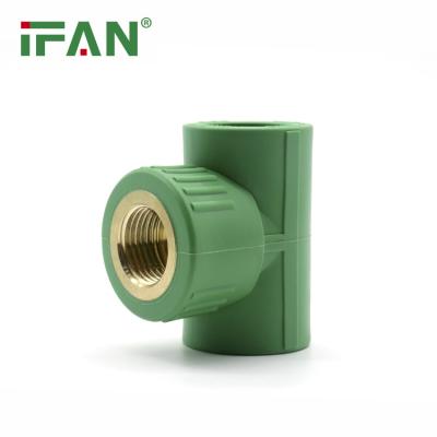 China Pipe Lines Connect Fittings High Quality Brass Insert Fittings PPR Tee Female PPR Tee IFAN China Factory for sale