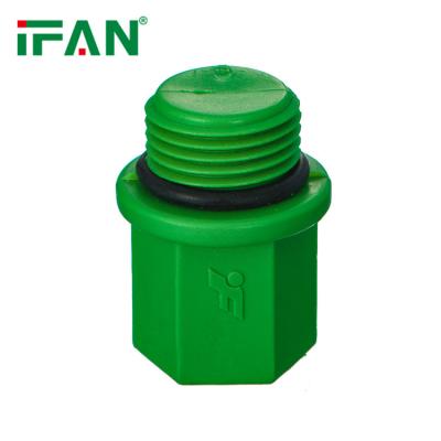 China IFAN 20-32mm Green Color 20-32mm Male Thread PPR Plug Good Quality Fit Pipe Fittings 20-32mm for sale