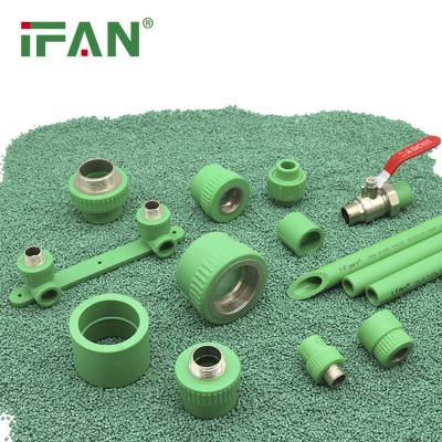 China Pipe Lines Connect IFAN Hot Selling Plumbing Materials Polypropylene 20-110mm PPR Pipe Fittings Water Pipe Fittings for sale