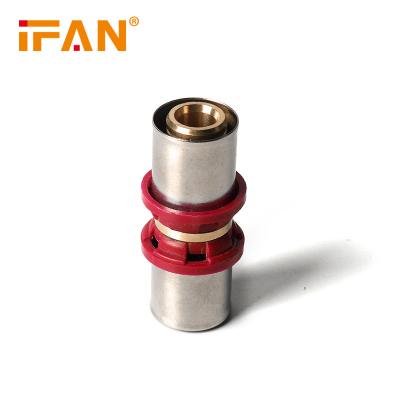 China Pipe Lines Connect IFAN CE Factory Supply PEX Pipe Fitting Press Fittings Red Brass Socket for sale