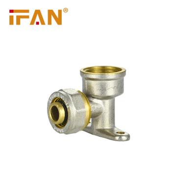 China IFAN Brass Compression Fitting Brass Copper Brass Compression Fitting PEX Manufacturer Seated Female Elbow for sale