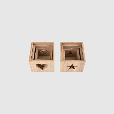 China Heart Shaped Wooden Box Custom Antique Packaging Imitation Eco Friendly New Design for sale