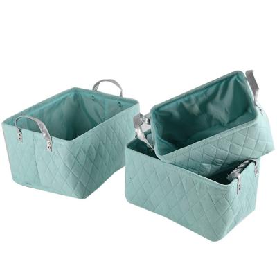 China Dirty Laundry Sundries Woven Fabric Cloth Storage Stocked Basket For Books Magazine for sale