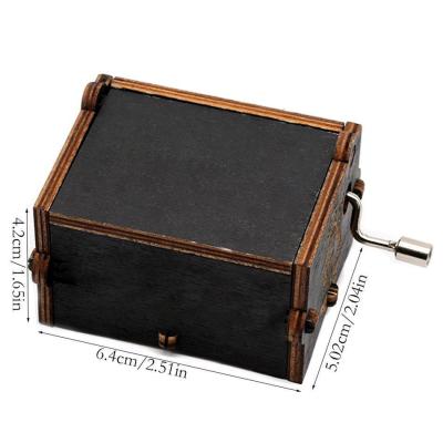 China Wholesale Handwork Cheap Price Custom Opens Wooden Crank Music Box for sale