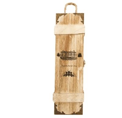 China Single Recyclable Bulk Wooden Wine Bottle Box for sale