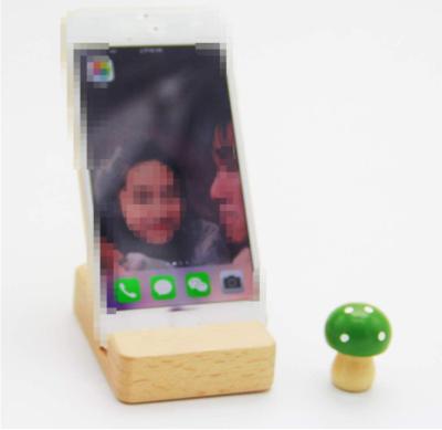 China Handwork suitable for mini tablet and cellphone mobile phone desk wood desk wooden stand for sale