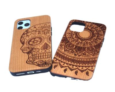 China Handwork Custom Design Wooden Cell Phone Accessories Wooden Back Cover Case Phone Cover for sale