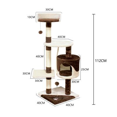 China Sustainable Economic Custom Design Luxury Cat Treehouse Cat Tree Tower for sale