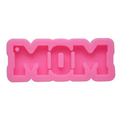 China Disposable Mother's Day Gift Mom Word Mom Fondant Candy Ice Cube Cupcake Silicone Mold r DIY Chain Mold for sale