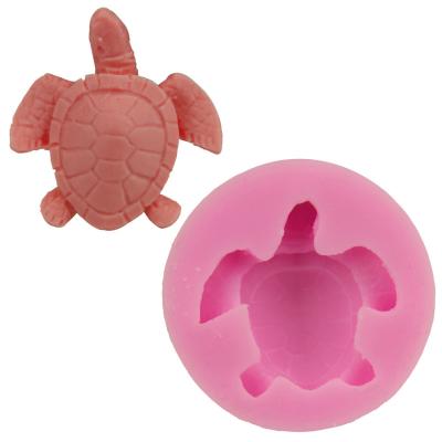 China Disposable 3D Fondant Silicone Turtle Cake Mold for sale