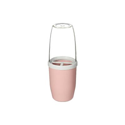 China Viable Promotional Portable Plastic Travel Toothbrush Holders Storage Cup For Business Trips for sale