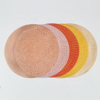 China Viable Classical Chinese Classic Creative Round PVC Place Mat Table Style Kitchenware Fashion Placement Mats For Dining Table for sale