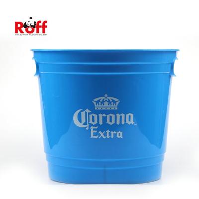 China Sustainable 6L Customized Logo Promotional Gifts Custom Wine Plastic Beer Ice Buckets for sale