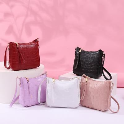 China Other Popular Mini Women Armpit Crocodile Bucket Handbags Ladies Small Luxury Leather Tote Handbags for sale