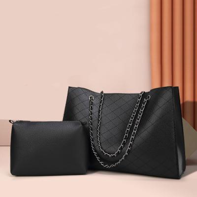 China Luxury Women's Leather Ladies Handbags High Quality Suit PU Bags Two-piece Cross - Body Shoulder Fashion Bags Design Wholesale for sale