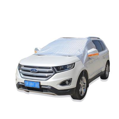 China Universal Four Season Car Wrap Cover Car Snow Shield Sunshield For Front Windshield Car Cover Frost Dust Protector Outdoor Waterproof Protective for sale