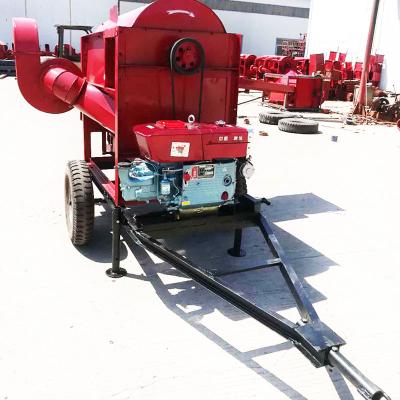 China Diesel Rice Sorghum Thresher Millet Rice Thresher With Movable Tires for sale