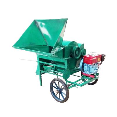 China Multifunctional rice diesel engine thresher for wheat, rice, soybeans, suitable for home or small farms for sale