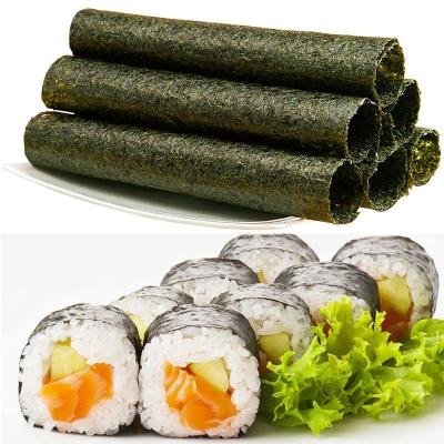 China Dark Green Alga Seaweed Nori Sheet For Sushi Roll 100 Sheets en venta