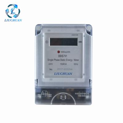 China Single Phase Digital Electric Meter Reverse Remote Energy Meter DDS791 for sale