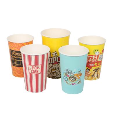 China Disposable Popcorn Fried Fires Chicken Buckets Disposable Custom Logo Wrapping Paper for sale