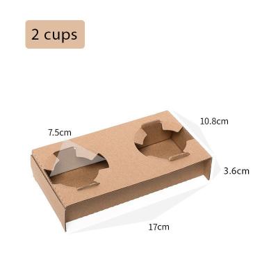 China Disposable Custom Catering Kraft Paper Cup Holder Disposable Tray For Coffee Cup for sale