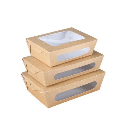 China Disposable Wholesale Custom Square Cake Paper Boxes Food Packaging With Windows for sale