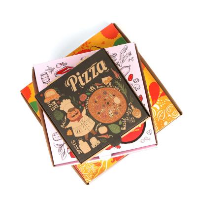 China Custom Wholesale Disposable Pizza Paper Box With Square Bottom for sale