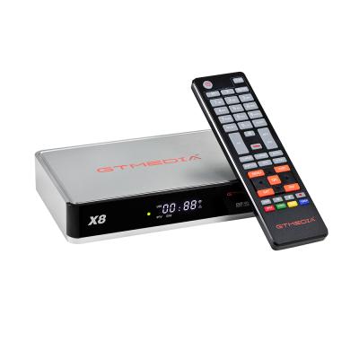 China ABS+metal DVB S/S2/S2X vcm ACM Multi-Stream T2-MI HEVC GTmedia X8 Scart Ethernet Satellite Receiver for sale