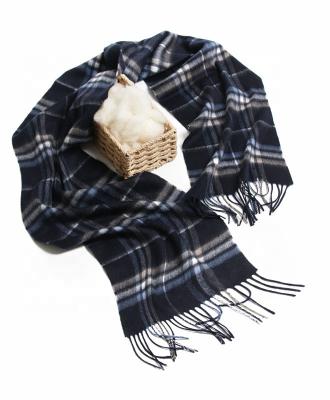 China Thick Twill Tartan Style Woven Twill Cashmere Tartan Wool Scarf for sale