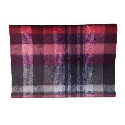 China European American Red Cashmere Plaid Wool Scarves Long for sale