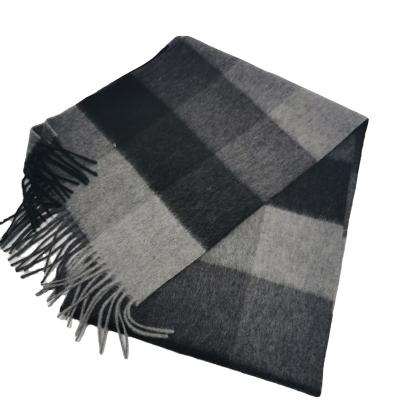 China Daily Life Inner Mongolia Wool Men Black Classic Scarves for sale