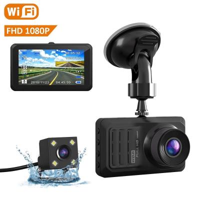 China New G-sensor 2022 Car Dvr Camera Sunlight 1080p Night Vision Super Dash Cam With 3.0 Inch Screen wifi Camera for sale