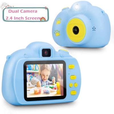 China FACTORY PRICE 2.0 Inch 1080P Double Lens Kids Video Camera Kids Design Cheap Cute Video Action Camera Outdoor Use for sale