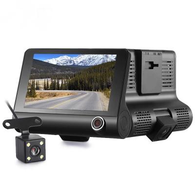 China Car Rearview Camera 4inch Dash Cam DVR Full HD 1080P Auto Camera VCR With Triple Cameras G655 for sale