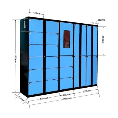 China 0.8-1.2mm Cold Roll Steel Outdoor Mail Service Wash Wardrobe Locker Laundry Cabinet Smart Parcel Delivery Locker for sale