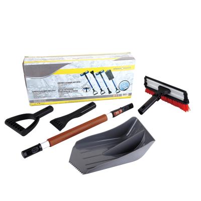 China 5pcs PVC OEM Winter Care Snow Pick Brush Snow Shovel Ice Scraper Handle Car Cleaning Equipment for sale